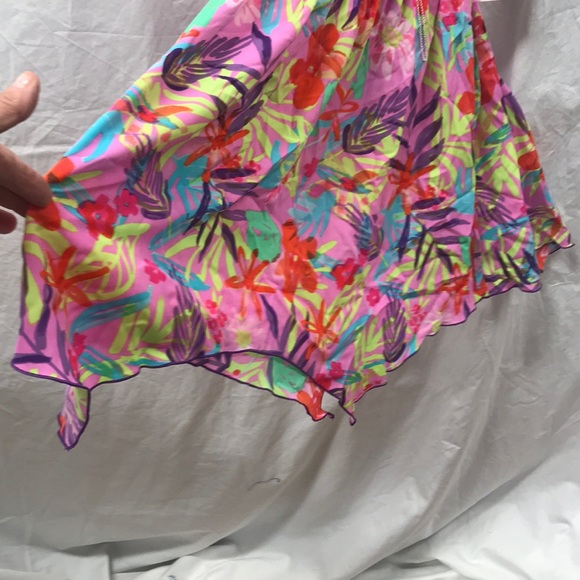 Youngland Girls Hankercheif Dress w/Necklace - Picture 3 of 5